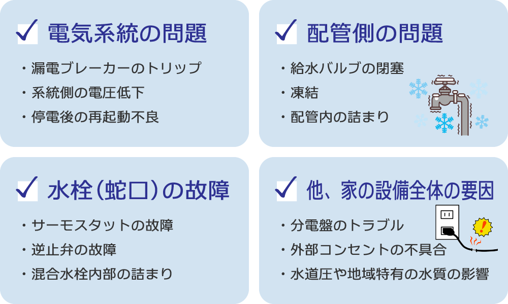 お湯が出ない原因